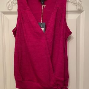 Women’s tie at bottom blouse-pink